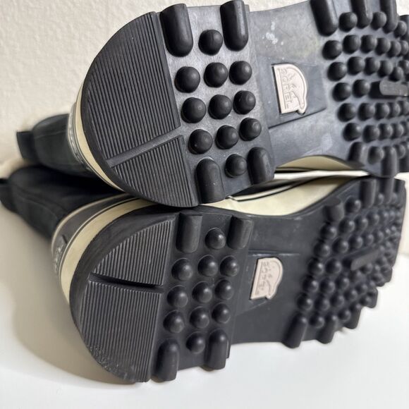 Sorel Caribou Insulated Waterproof Winter Snow Boots Womens Size 10 Black Tall - Picture 8 of 13